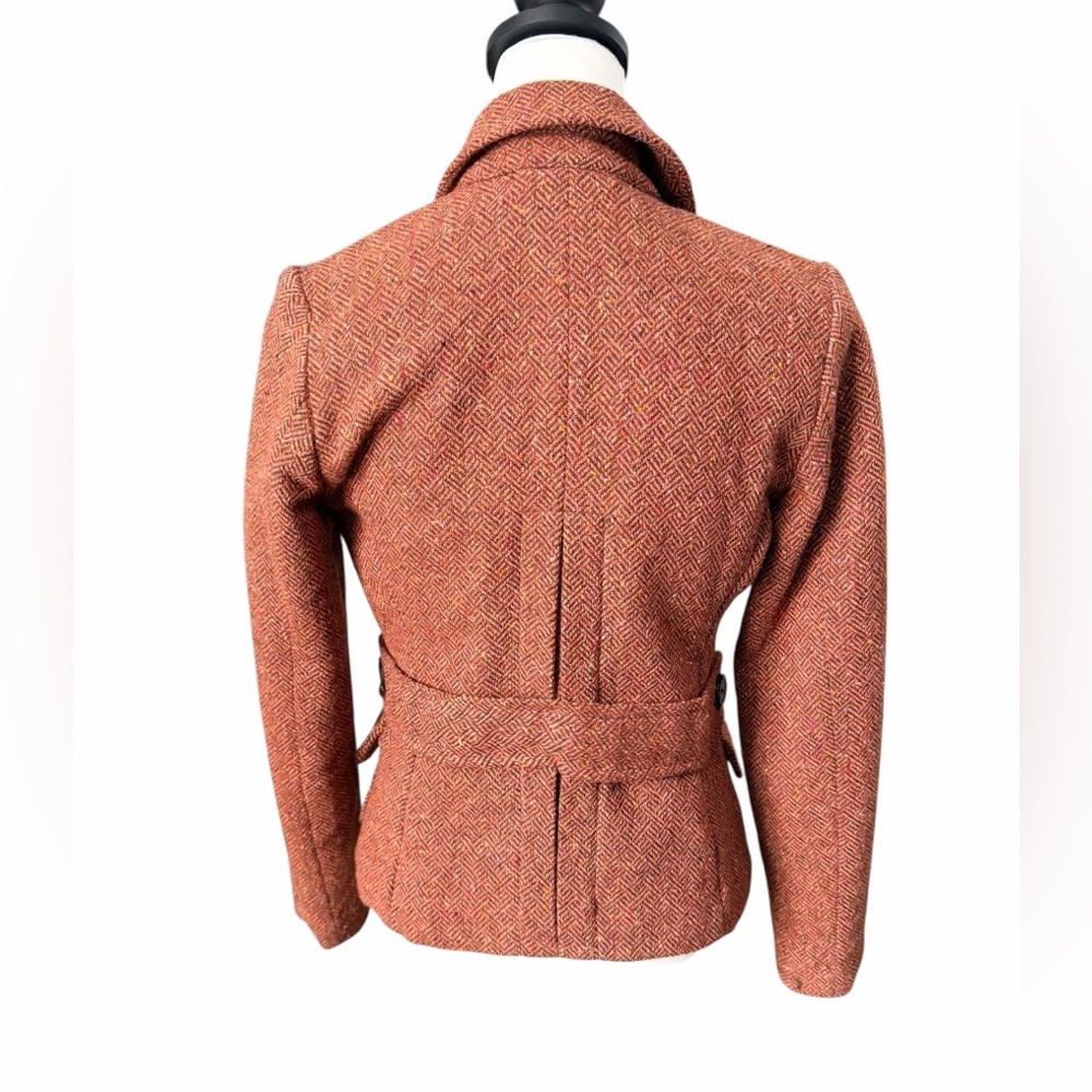 GAP Women's Pink and Brown Pea Coat Blazer Size 0 - Picture 3 of 4